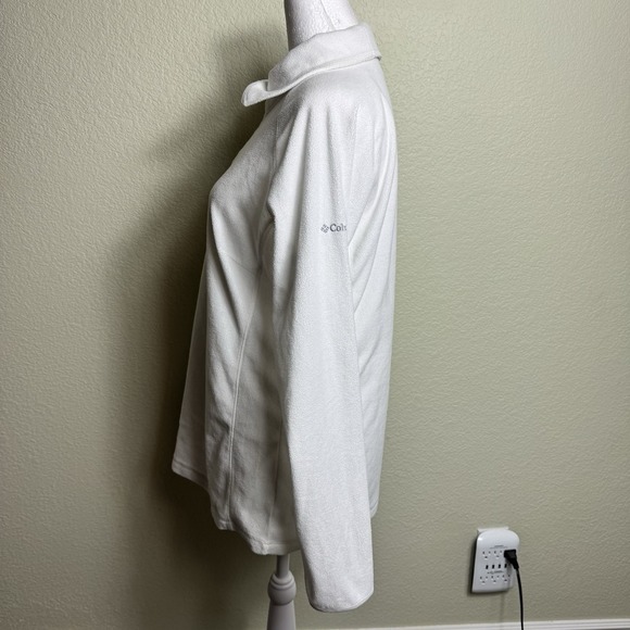 Columbia Women's White Pullover Fleece‎ Jacket Size L 1/4 Zip - Picture 4 of 7